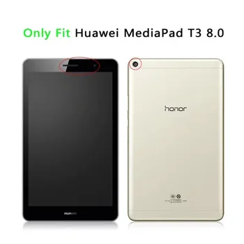 Huawei MediaPad İçin CucKooDo T3 8.0,Ultra İnce Hafif PU Deri Folyo Kılıf Huawei için Kapak T3 8.0 inçlik MediaPad Stand