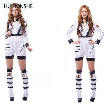 HUİHONSHE Astronot Kostümü Cadılar Bayramı Polis Kostümleri Kadınlar İçin Polis Üniforması Mahkum İtfaiyeci Kostümü Cosplay kadın