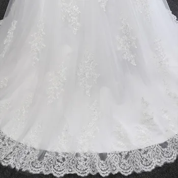 HVVLF Vestido De Noiva 2018 Müslüman Düğün gelin Gelinlik Elbisesi Dantel Düğün Aplike-line Uzun Kollu Elbiseler