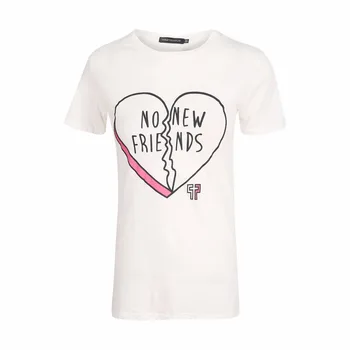 HYH HAOYİHUİ Kısa Kadın T-Shirt Mektup Kısa Kollu Tişört T O Sıradan bir Sokak Şirin Boyun Baskı-Shirt Kalp Baskılı Bayan Üst