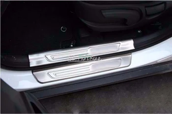 Hyundai TUCSON için yüksek Kaliteli İç ve Dış eşiği Paslanmaz Çelik Kapı 8p Plaka İnşa pedal Kapağı Sürtünme Eşik