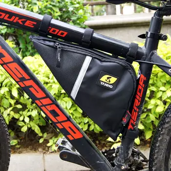 Hızlı siyah Bisiklet Üçgen Kare Çanta Bisiklet Bisiklet Tüp Çerçeve-mount Pack-Erişim