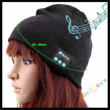 Insert TF/SD Kart Yuvası Kablosuz Bluetooth V4.2 Kış Bere Şapka Kulaklık Hoparlör Mikrofon El Örme ücretsiz Müzik Mp3 Magic Akıllı Kapak