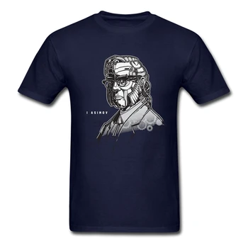 Isaac Asimov Retro T Shirt erkek Gri Pamuk Blusa Beyefendi için ben Asimov Özelleştirilmiş