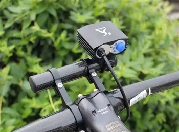 Işık Gub için Çift Kolu Extender karbon fiber MTB bisiklet Bisiklet Gidon Dağı Uzantısı 23.6 -22.2 MM
