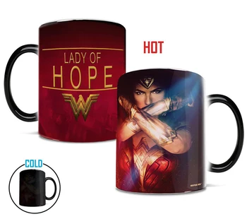 Işık Sihirli süper kahraman Wonder Woman arkadaşlarınız için renk kahve kupa en iyi hediye kahve kupa değiştirme