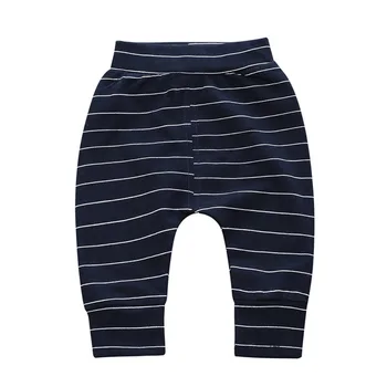İlkbahar Sonbahar Kore Moda Kız Bebek Erkek Çocuklar İçin %100 Pamuk Çizgili Bebek Kıyafetleri Pantolon BC1620 Giyim Pantolon