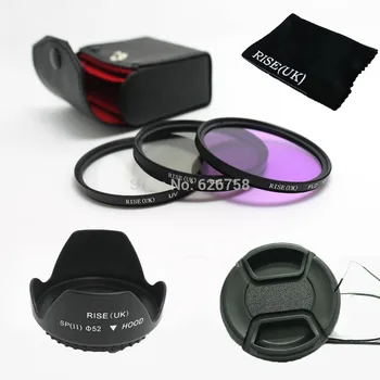 (İNGİLTERE) ARTIŞ 52 mm UV ARAMAYA Nikon D600, D3200 ile hemen Hemen aynı gün kargo Ürün Nikon D-90 18-55mm DSLR fotoğraf Makinesi İçin Lens Hood Set Polarize Filtre KLS