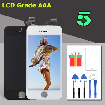 İPhone 5 5G 5S 5C 5SE notu AAA LCD Ekran Dokunmatik Ekran Dokunmatik Ekran Yerine Siyah-Beyaz Ekran Ücretsiz Kargo