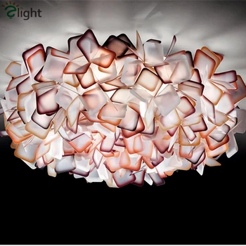 İskandinav Tasarımcı Çiçek Tavan Işıkları Parlaklık Renkli Akrilik Yatak Odası Tavan Lambası Tavan Aydınlatma Armatürleri Led