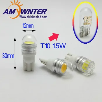 İç Ampuller Araba Işık Kaynak AMYWNTER işaret Lambaları W5W T10 12 V araba COB 1.5 W için Araba ampuller LED