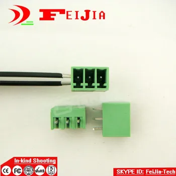 İŞLEMDE Düz Pin PCB Vidalı Terminal Bloğu Konnektör 3.5 mm Pitch 3 Pin Fiş 3.5 15EDG (50pcs/lot)