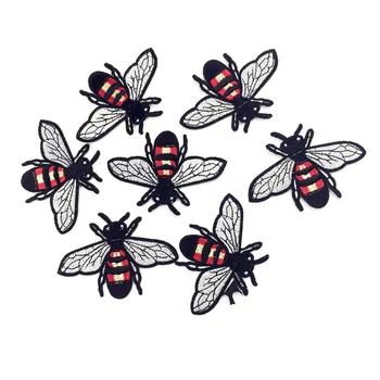 İşlemeli Demir Giysi Böcek Arılar İçin Yamalar Giysiler İçin Giysi Etiketleri Üzerinde Demir Aplike Dikiş Rozetleri DİY Punk
