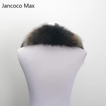 Jancoco Max 2018 Yeni Gerçek Tilki Kürk S1618 Yaka Kış Sıcak Kadın Moda Stil 80 CM Atkı Döşeme