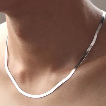 JEXXİ Yeni Kızlar Kadınlar Takı Aksesuar Toptan Fiyat için Tasarım Gümüş Kolye Moda Basit Zincirleri Serin/