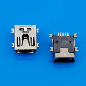 Jing Cheng Da Sıcak 5 adet Mini USB B Tipi Kadın 5 Pin PCB Dağı Jack Konnektör