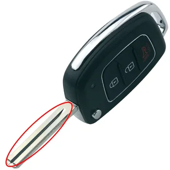 Jingyuqin 3/4 Düğmelerini Hyundai HB20 İX35 SANTA FE İX45 İçin Uzaktan Anahtarlık Kabuk Katlama No Logo İ40 Anahtar Durumunda Aksan Kapak
