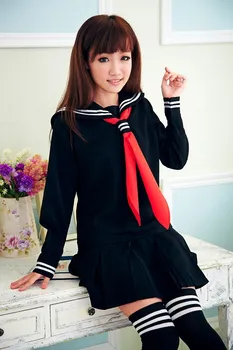 JK Japon Okul Cosplay kızlar takım 3 Adet / için üniforma moda okulu sınıf donanma denizci üniforma denizci
