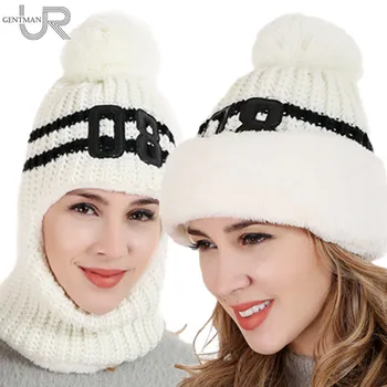 Kadın Giyim 3 Yöntem Kasketleri İçin Yeni Kadın Kış Artı Kadife Şapka 08 Mektubu Kulak Koruma Balaclava Moda Sıcak Kış Şapka Cap