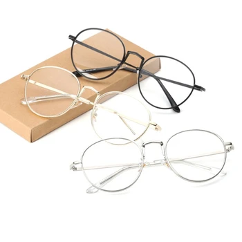 Kadın Gözlük Marka Tasarımcı Oval Alaşımlı Çerçeve Baskı Kadınlar Gül Optik Açık Len Gözlük Unisex Adam İçin Çerçeve Gözlük