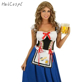 Kadın Yaya için yeni Artı Boyutu Oktoberfest Kostüm Partisi Bavyera Bira Partisi Kadın Oktoberfest Elbise XL L M