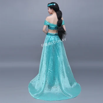 Kadın yetişkin bayanlar jasmine kostüm çizgi film karakteri cosplay Prenses mavi Prenses Yasemin Aladdin cosplay cosplay