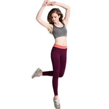 Kadın Yoga Pantolon Kesintisiz Katı Fitness Sıska Spor Tozluk İnce Koşu Kapriler Hızlı Kuru Spor Salonu Kalem Egzersiz Jeggings Pantolon