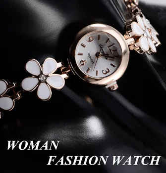 Kadınlar Bilezik İzle Moda&Casual elbise kuvars çiçek süslemeleri kol saati relogio feminino Orijinal Bayan Saat sıcak saatler