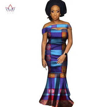Kadınlar için Parti için Vintage Elbise 2018 Yeni Moda Dashiki Seksi Şık Elbiseler Artı boyutu Geleneksel Afrika Kıyafetleri WY2811