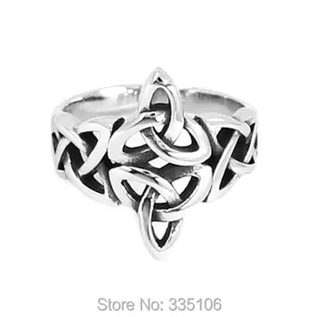 Kadınlar için toptan Claddagh Irish Pıtır Motorcu Yüzük Paslanmaz Çelik Takı Gümüş Celtic Knot Yüzük alyans SWR0637