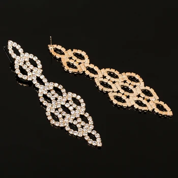 Kadınlar için YFJEWE Moda Düğün Takı Yüksek Kaliteli elmas Taklidi Stil yaz Gelin altın ve gümüş kaplama Damla Küpe #E362
