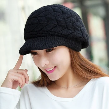 Kadınlar İçin BEFORW Kış Kasketleri Örme Kadın Şapka Kış Şapka Beanie Kızlar Skullies Caps Bonnet Femme Snapback Yün Ilık Şapka