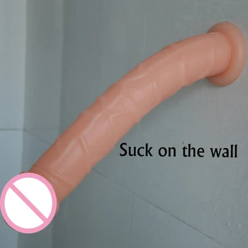 Kadınların mastürbasyon vajina seks shop uyarmak için FAAK 13,2 inç uzunluğunda dildo vantuz gerçekçi yapay penis büyük penis Seks Oyuncakları penis