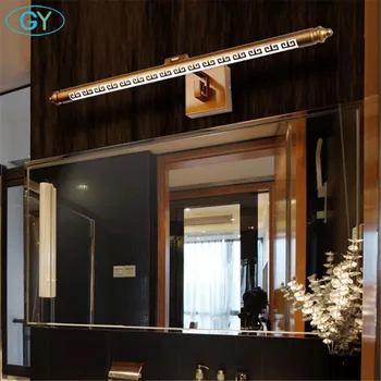 Kahverengi Duvar Lambası Modern banyo ayna ışıklar L70cm L90cm makyaj soyunma banyo L50cm ayna lamba Fikstür led