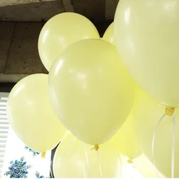 Kalite Lateks Balon 12 İnç 3.2 g Kalınlaştırmak açık Sarı İnci Ballon Doğum günü Partisi Süslemeleri Yetişkin Düğün Balon çocuk Oyuncakları