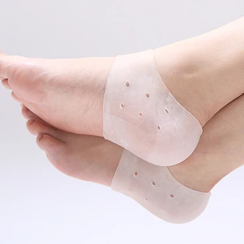 Kalite Yükseltme Nefes Jel Topuk Çorap Topuk Koruyucu Anti-Kayma Ayak Topuk Sorun Onarım 1 Çift Ayak Bakımı Çatlak