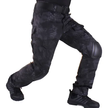 Kamuflaj askeri pantolon erkek Çıkarılabilir dizlik ile taktik asker pantolonu SEYAHAT pantolon