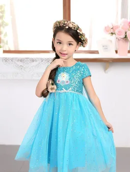 Kar Kraliçesi elsa elza bebek kız çocuk için Elbise Kostüm Prenses anna Elbise Çocuk elbiseleri Cadılar Bayramı Noel elbise Cosplay