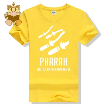 Karakter Pharah beceri logo baskı t shirt oyun hayranları yaz kostüm pharah t shirt AC137 izle