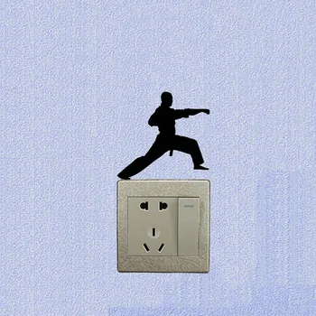 Karate Vinil Işık 5WS1054 Çıkartma Ev Dekor Duvar Sticker Anahtarı