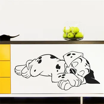 Karikatür Tatlı Rüya Dalmaçyalı Köpekler Duvar Çıkartmaları Çocuk Odası İçin Çocuk Odası Dekorasyonu Pet Köpek Vinil Duvar Diy Duvar Poster Sanat Çıkartmaları