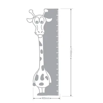 Karikatür Zürafa Çizgi Büyüme Grafik arka Plan duvar Kağıdı, Karatahta Çocuk Odasını Sınıf Bakım 40x110cm Cetvel Yükseklik