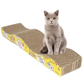 Kedi Kedi Kağıt Karton Oluklu Çizik Kurulu Pad Kaşıyıcı Yatak Mat Pençeleri 44cm*5 12*Bakım