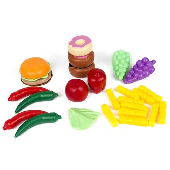 Kesme 140PCS Mutfak Eğlenceli Simülasyon Çocuklar için Sebze Gıda Plastik Oyuncak Gibi Gıda Oyuncak Kesme gıdaya ayarlar Meyve