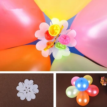 Klip Ballon Düğmeleri Sızdırmazlık 5 ADET 6.5 cm doğum günü Çiçek şeklindeki Balonları Düğün/Doğum günü/Noel Dekorasyon Malzemeleri Klipleri