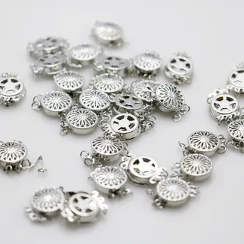 Kolye Bilezik için 10 ADET 12*4.6 mm Sıcak toptan Snap Düğme Metal Aksesuar Gümüş plaka İşleme parçaları Kuyumculuk