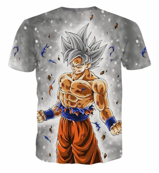 Komik Dragon Ball Z T Shirt Erkek Yaz Anime Goku Kısa Kollu O-boyun T-Shirt Erkekler Karikatür Anime Gömlek Üstleri Serin