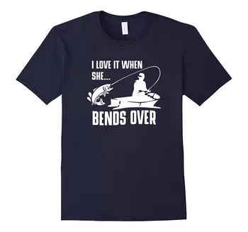 Komik Fishinger T Üzerinde Komik Üstleri Tee Casual O Boyun Erkek T Shirt Virajlarda O Zaman Ben Onu Seviyorum-Shirt Kısa Kollu Yuvarlak Yaka