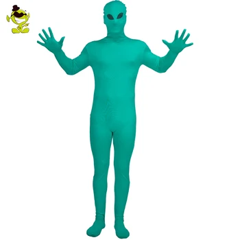 Komik Yetişkin Uzaylı Badi Partisi Yetişkin Erkek İçin Mavi Sünger Kıyafet Süslü Elbise Cadılar Bayramı Kostümü Elbise Cosplay Kostüm