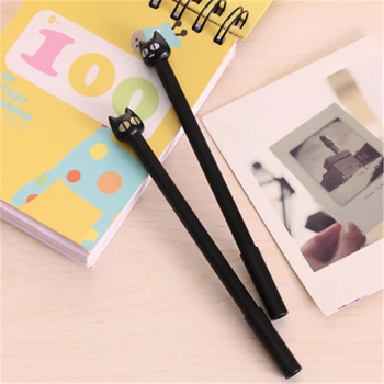 Koreli sevimli siyah nötr jel kalem siyah marker kalem hediye kalem yaratıcı iğne kurşun kırtasiye